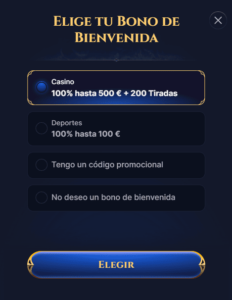 REGISTRO Cazeus casino